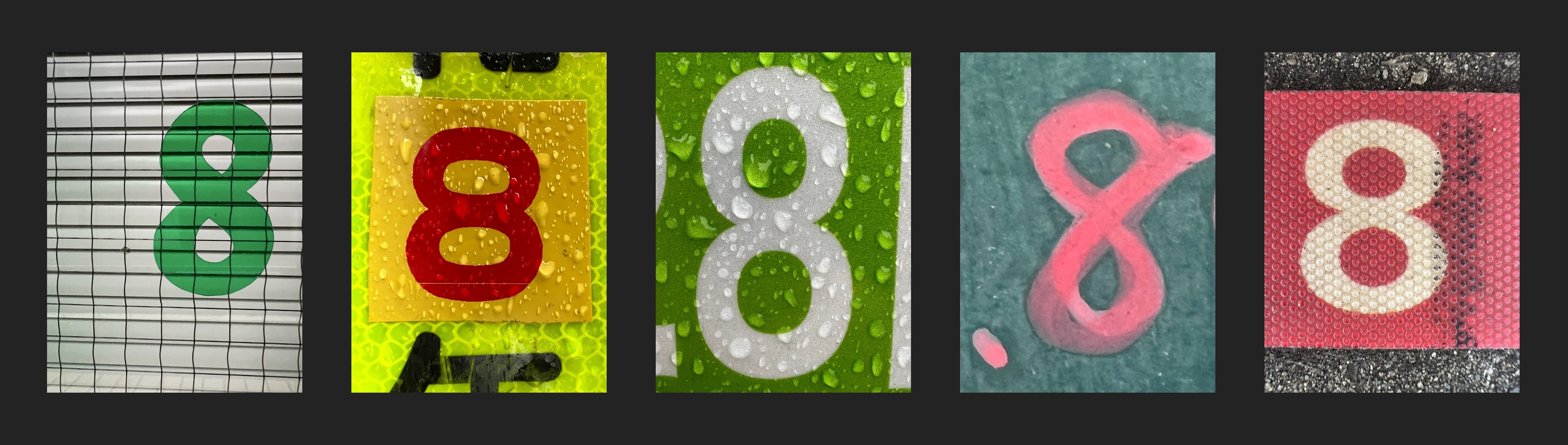 A selection of encountered 8s from the collection